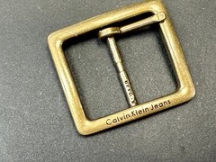 Replacement Center Bar Silver Tone Dress Belt Buckle Calvin Klein Jeans
