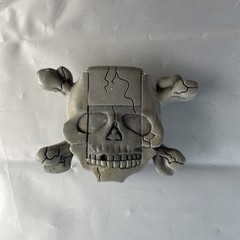 Skull Buckle 3in Tall 2.5in Wide Metal