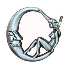 Moon and Beauty Western Cowboy Belt Buckle for Men & Women Rodeo Casual Wear