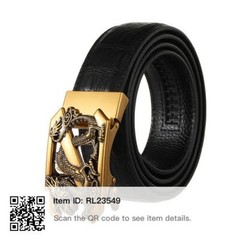MEN&rsquo;S FASHION BELT, STYLISH DRAGON PATTERN DESIGN, DURABLE ALLOY