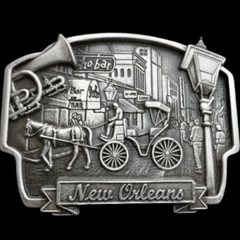 New Orleans Mardi Gras Louisiana Jazz Bar Belt Buckle Boucle De Ceinture