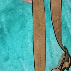 Calvin Klein Jeans Belt Mens Size M Brown Leather Logo Casual Belt Brass Buckle