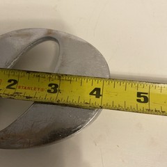 2003 CUT-OUT INITIAL **0** CHROME OVER SOLID BRASS BELT BUCKLE