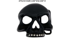 Skull Belt Buckle Men Pirate Skeleton Black Metal Tribal Gothic Tattoo Bling New