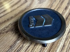 Vtg Chevron Solid Sand Cast Bronze Belt Buckle by Rainbow Metals Seattle