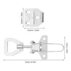 10Pcs Silver Steel Beekeeping Toggle Latch with Buckle for Home Use