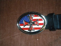 NEW FASHION SILVER BUCKLE WITH THE AMERICAN FLAG AND A SEXY GIRL ONLY BUCKLE