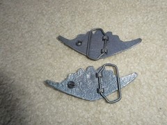 Lot of 2 Vintage Brass Parasail Man Belt Buckles 4 1/2&Prime; Wide
