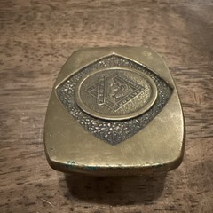 Vintage Solid Brass Williamette Salmon Quest Belt Buckle – C.A.S. – made in USA