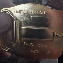 Historical Construction Equipment Show Belt Buckle Limited Edition Embossed 1998