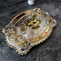Rock Bull Ride Rodeo Long Huge Big Cowboy Texas Western Shine Belt Buckle Horse
