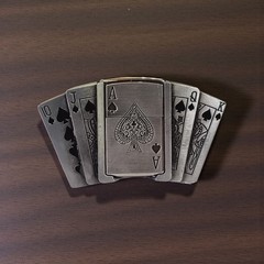 Poker Ace Lighter Belt Buckle Combo | Detachable Buckle | Fits 36–40 | $29.99