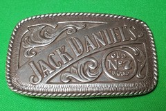 Lot of 4 Belt Buckles ~ Horse Head Jack Daniels Old No. 7 Fish Ariat