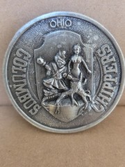 1977 Vintage COLUMBUS OHIO CHIPPERS Woodcarving Woodworkers Club Belt Buckle