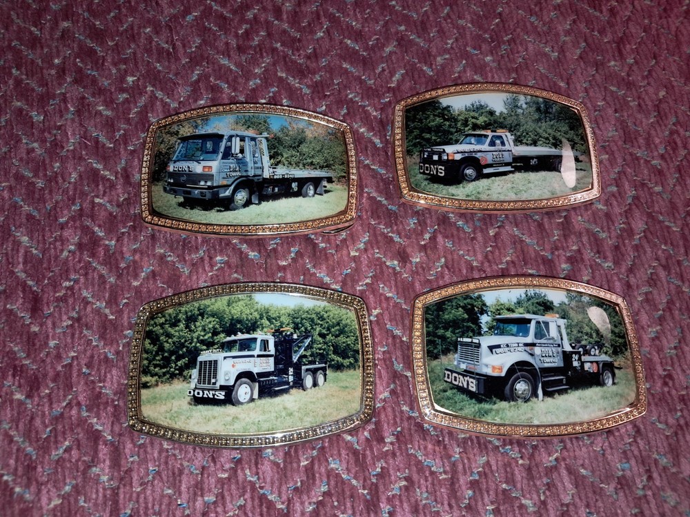 Belt Buckles From DON&rsquo;S TOWING, WESTMONT, IL., Never Worn, Lot of 4