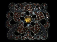 TG05166 VERY COOL **FLORAL ORNAMENTAL** HIPPIE ART FASHION BRASSTONE BELT BUCKLE