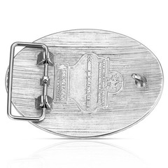 Montana Silversmiths Attitude Officially Licensed PBR Western Oval Belt Buckle