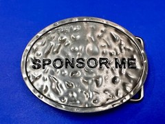 Sponsor Me Funny Cool Novelty Silver Tone Oval Belt Buckle by Buckle Rage