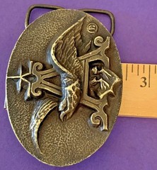 ANHEUSER BUSCH BELT BUCKLE EAGLE/LETTER &lsquo;A » LOGO American Beer Advertising 3.5&Prime;