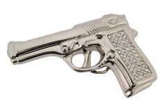 BIG Guns Belt Buckle Silver Metal Halloween Costume WESTERN COWBOY COWGIRL Rodeo