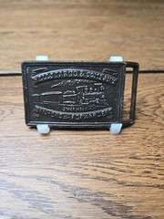 Wells Fargo & Company Stage Coach Train Banker Forwarders Bronze Belt Buckle