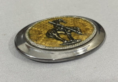 American Indian Chief Horse Rider Belt Buckle Made in USA