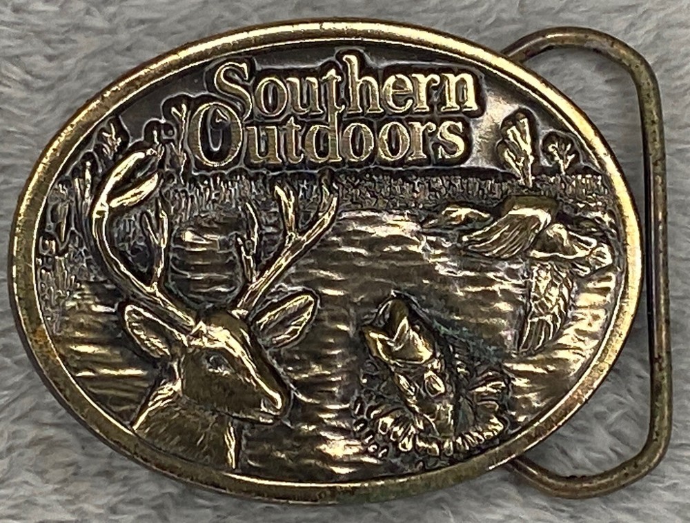 American Buckle Co Southern Outdoors Belt Buckle 2-2/2&Prime; x 2&Prime; for 1-3/4&Prime; Belt