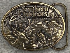 American Buckle Co Southern Outdoors Belt Buckle 2-2/2&Prime; x 2&Prime; for 1-3/4&Prime; Belt