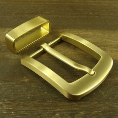 Solid Brass Single Tongue Pin Hippie Belt Buckles for 38mm width belt XH109