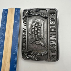 US Custom Harvesters Campaign 1990 Belt Buckle Limited Edition Western Cowboy
