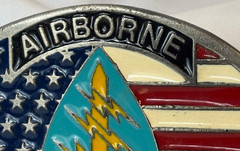 Vtg US Army Belt Buckle Airborne 1st Special Forces Made In The USA