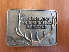 NRA Whittington Center Preserving Our Shooting Heritage Brass Belt Buckle