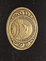 Vintage North American Hunting Club 20th Anniversary Belt Buckle 1978-1998