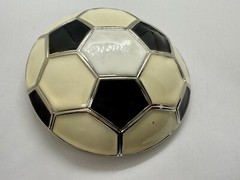 Soccer Foot Ball Large Figural Black & White Ultimate Sport Fan Gift Belt Buckle