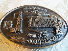 1984 CHEYENNE ARAPAHO SETTERS Oil Rig REUNION CORDEL APRIL 21 UNWORN BRASS