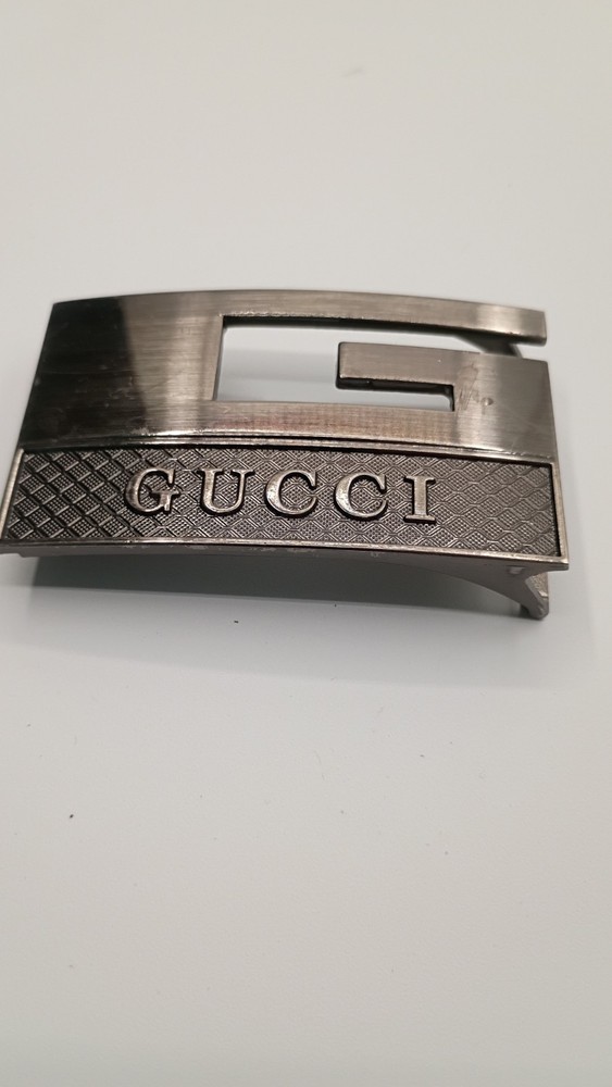 Gucci Archive G Logo Belt Buckle Vintage 90s Heavy Solid Metal Italian Hardware