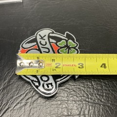 Sailor Jerry Vintage GOOD LUCK Belt Buckle HTF Horseshoe Clover St. Patrick’s