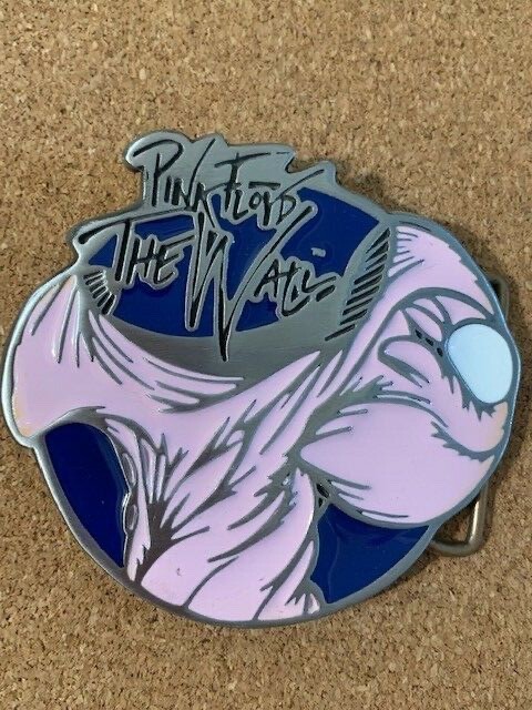 Pink Floyd Belt Buckle Blue/Pink Enameling The Wall Solid Metal