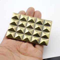 Vintage Chocolate Bar Design Metal Antique Silver Effect Belt Buckle