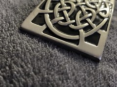 Celtic Knot Swirl Pattern Oval Pewter 2002 Great American Products Belt Buckle
