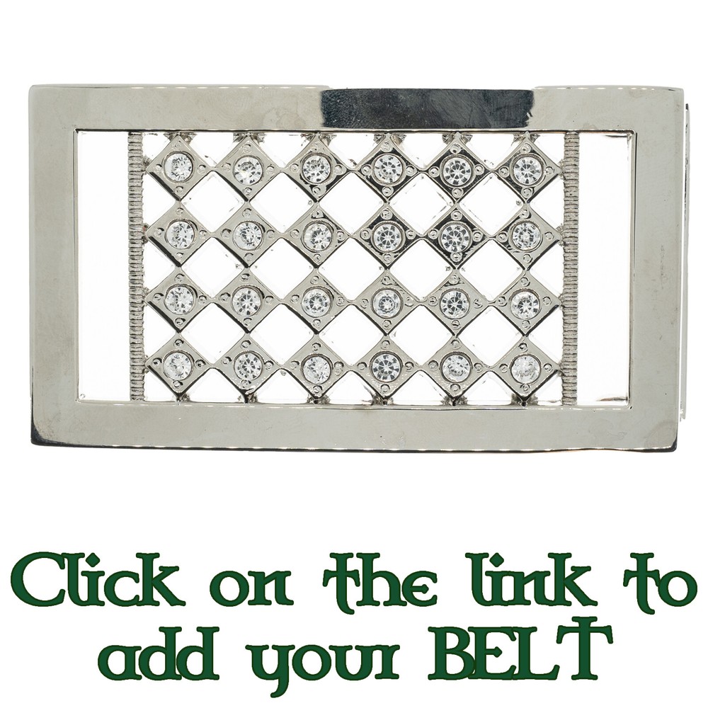 Rectangle Diamante Rhinestone Effect Diamond Belt Buckle Biker Metal Mens Womens
