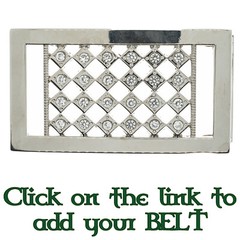 Rectangle Diamante Rhinestone Effect Diamond Belt Buckle Biker Metal Mens Womens