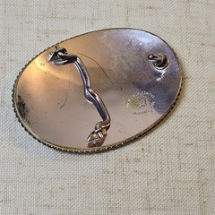 Montana Silversmith Oval Sterling Silver Plated Belt Buckle ~ Initial « S »