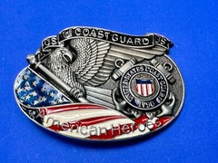 US Coast Guard America&rsquo;s Heroes – since 1790 Patriotic United States belt buckle