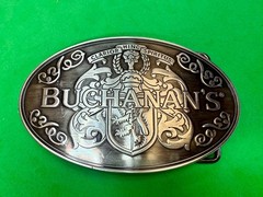 Buchanan&rsquo;s ScottishTop Shelf Whiskey promo Clarior Hinc Spiritus Belt Buckle