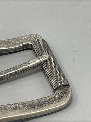 Heavy Duty Vintage Silver Single Prong Roller Leather Belt Buckle For 40MM Strap