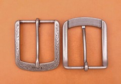 Flower Carved Antique Prong Pin Buckle Men Leather Belt Replacement Buckle 40mm