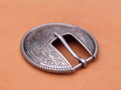 BIG Silver Flower Engraved Vintage Western Cowboy Belt Buckle Set Fit 20mm Strap