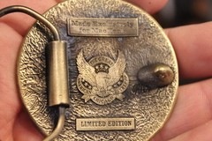 MAC Tools Round Brass Belt Buckle, Great American Buckle, Lmtd Edition, Lot of 3