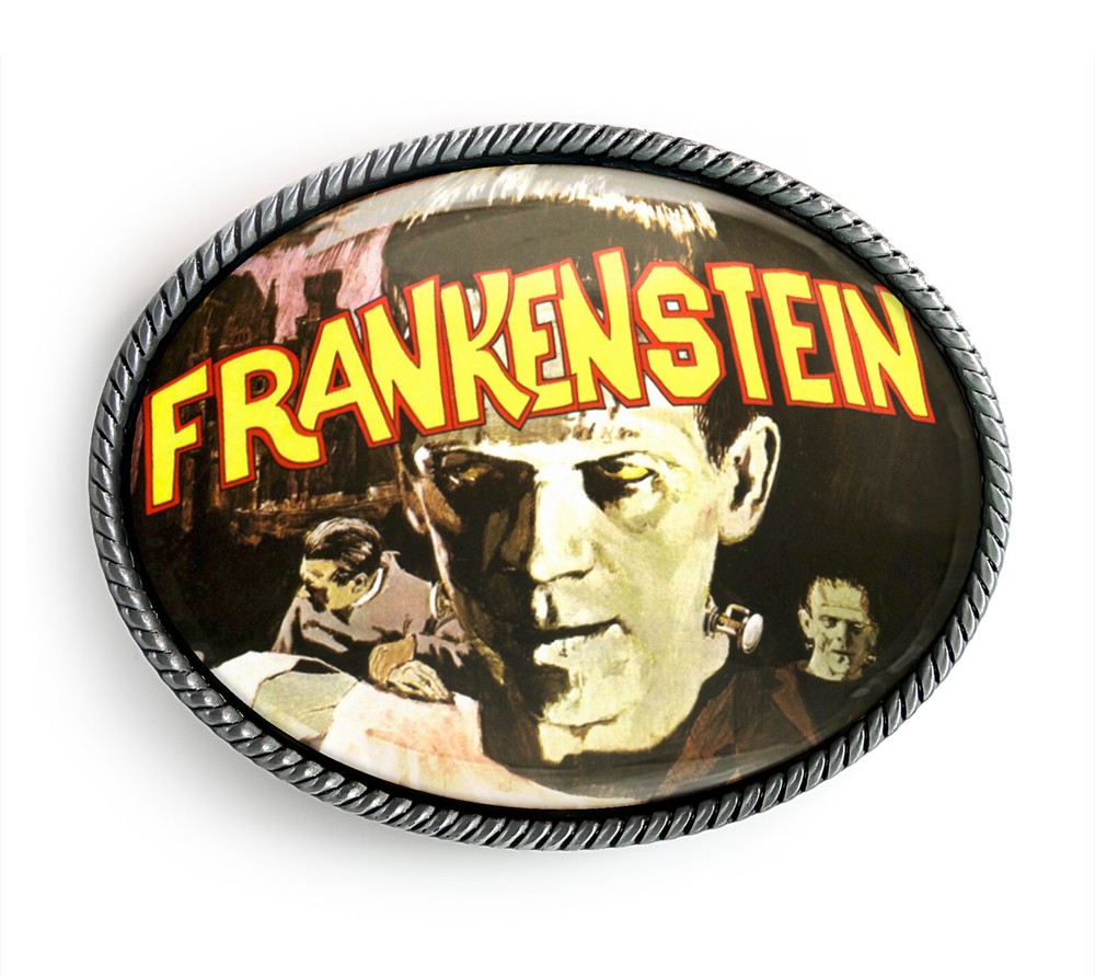 Frankenstein Belt Buckle – Horror Movie Poster Handmade Belt Buckle – 159